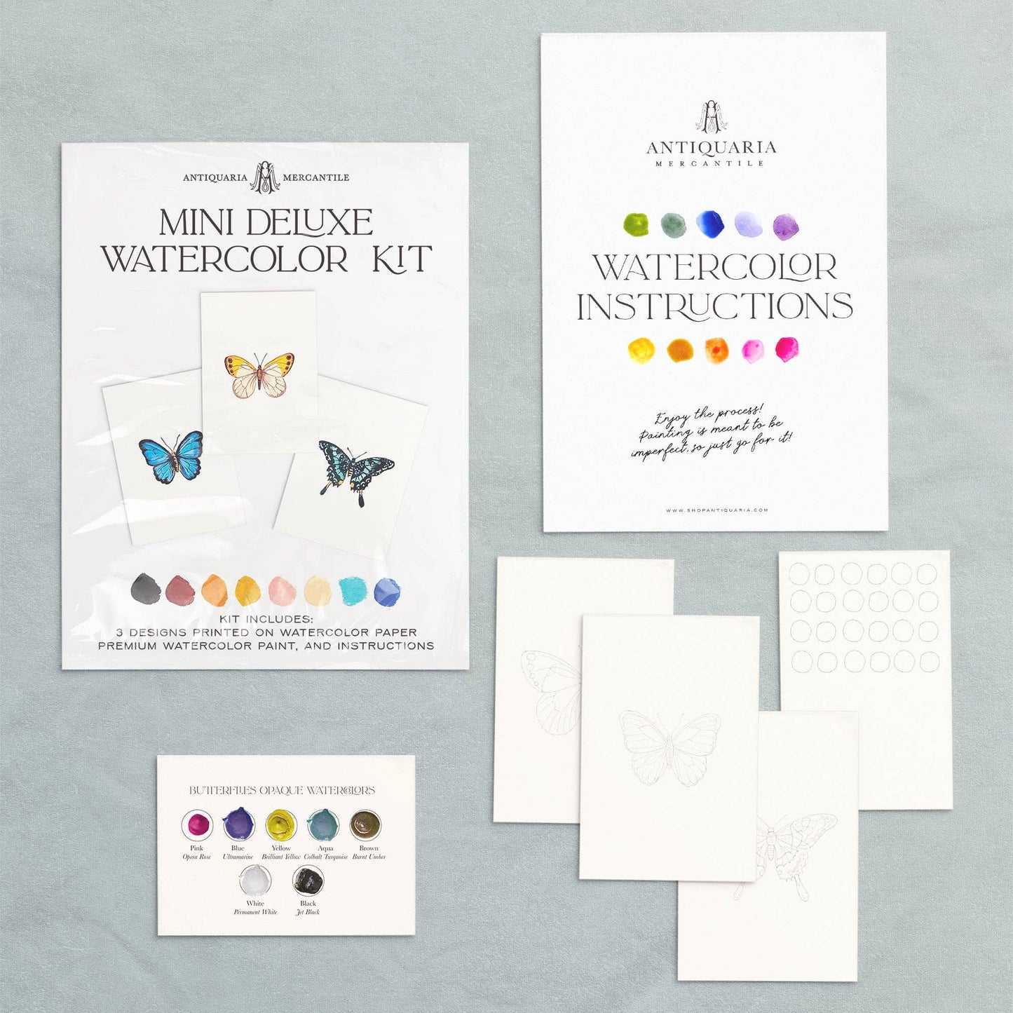 Antiquaria Mini Watercolor Kit: Butterflies