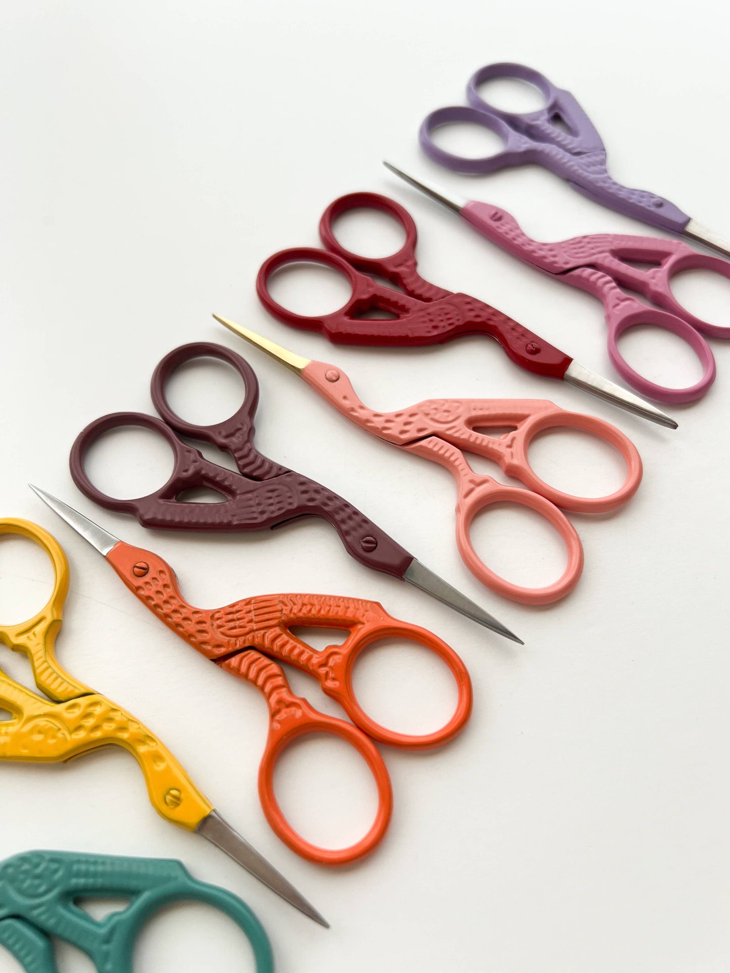 Bird scissors, small sewing scissors, stork scissors