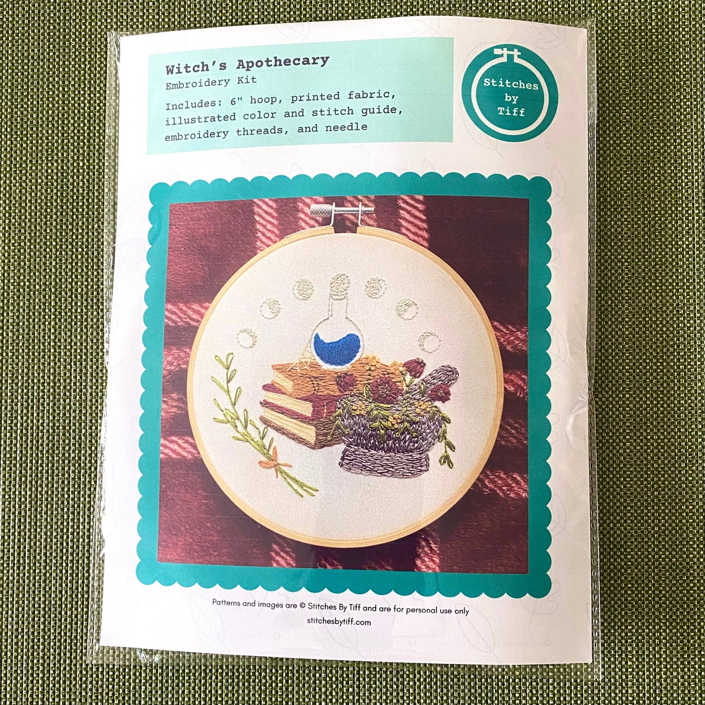 Witch's Apothecary Craft DIY Embroidery Kit
