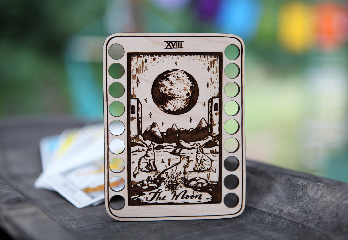 Maple Wood Tarot Card Embroidery Floss Holders