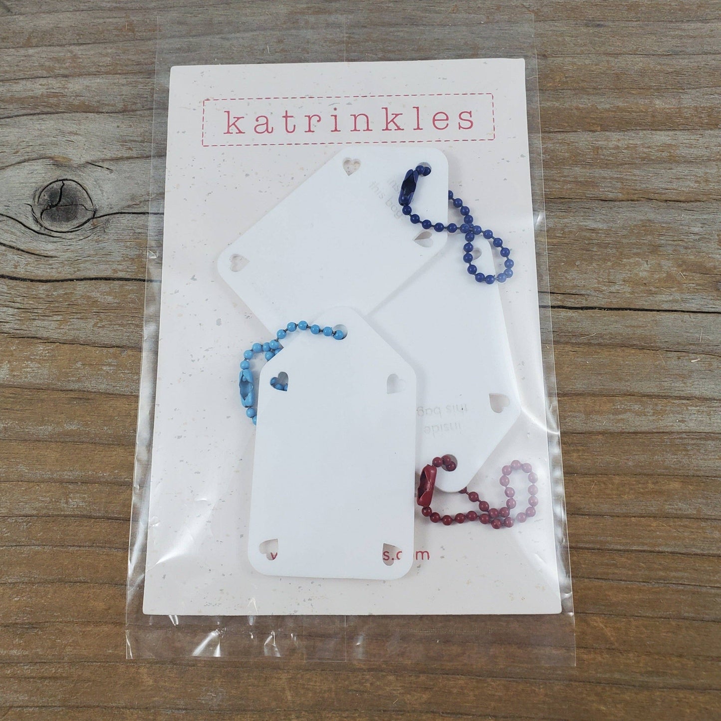 Write On / Wipe Off White Project Bag Tags - Acrylic