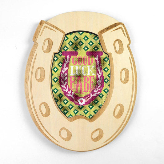 Good Luck Babe 4.25" x 7.25" Oval Needlepoint Canvas