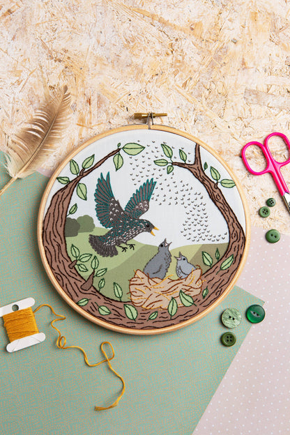 Starling Song Embroidery Kit | Beginner Craft Kit