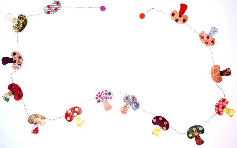 5ft Paper Garland, Mushroom