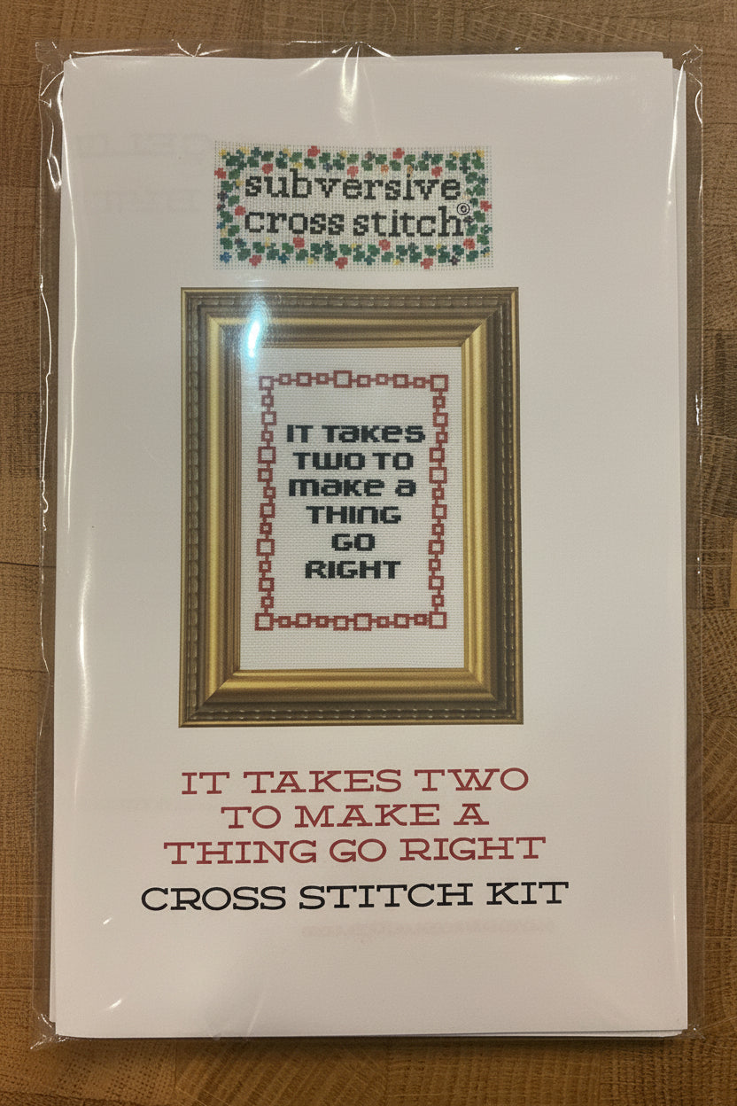 It takes two cross stitch