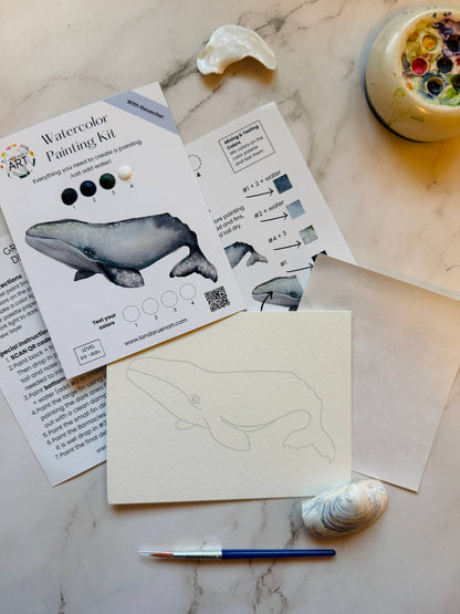 Whale Watercolor Kit