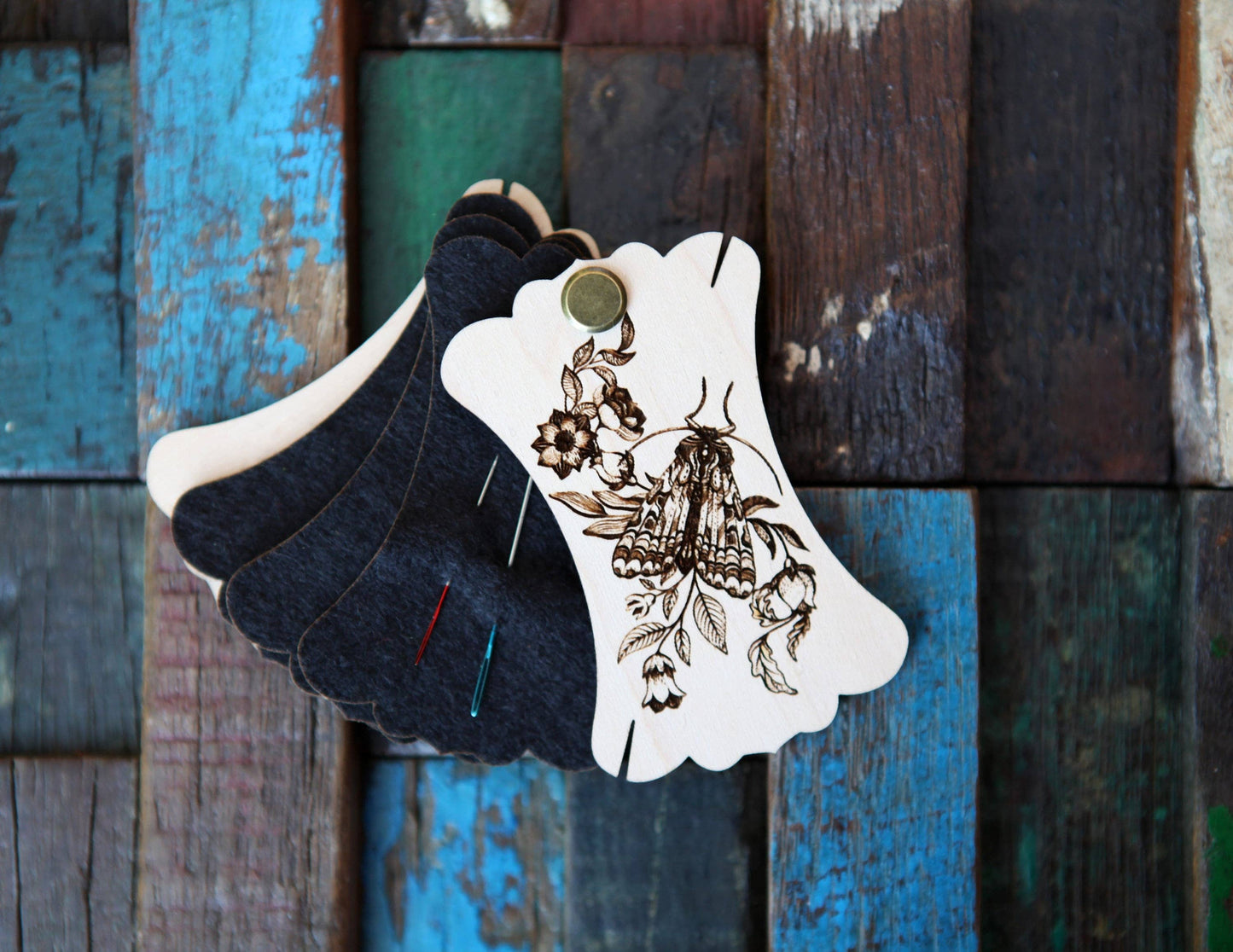 Moth Needle Minder for Sewing & Embroidery Crafts