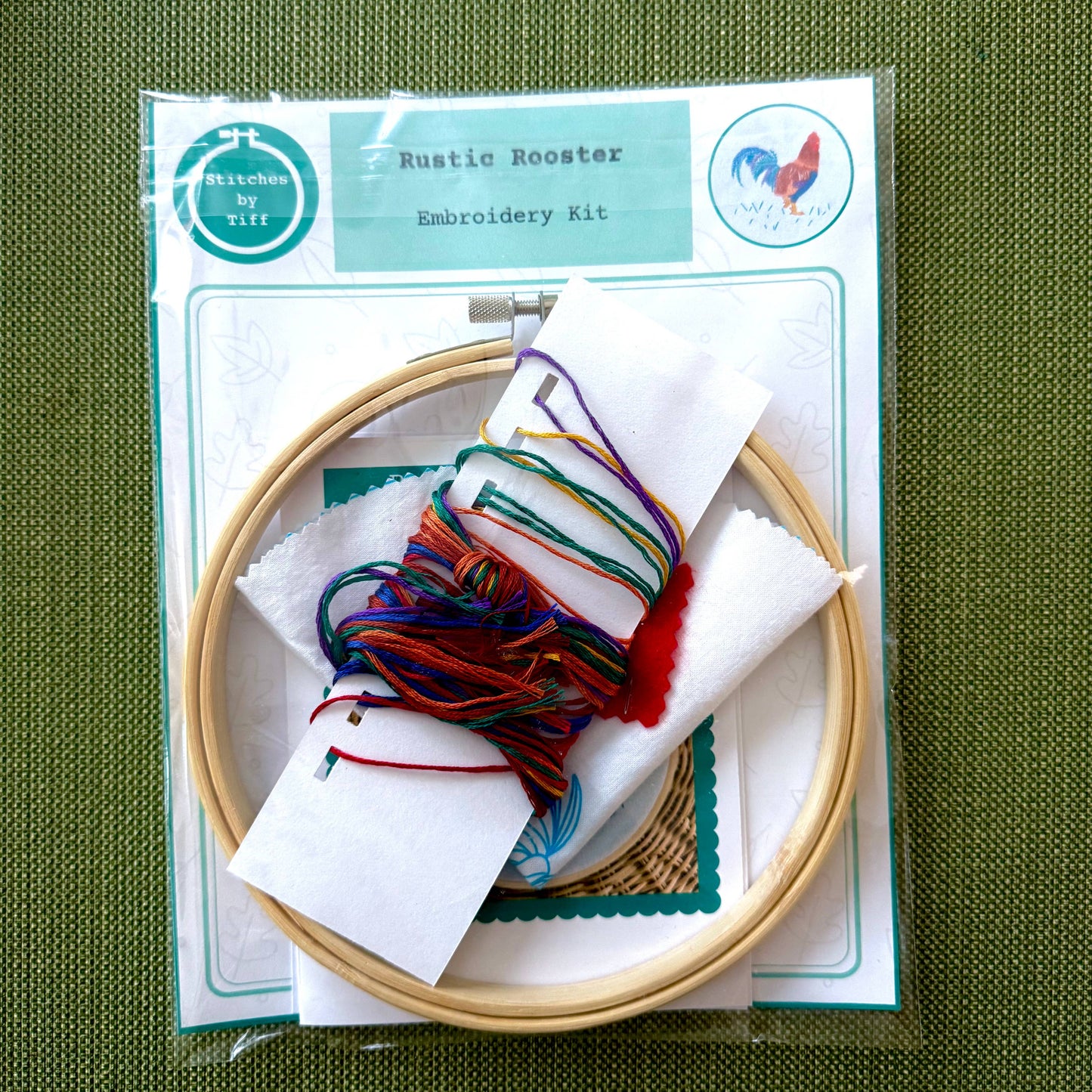 Rustic Rooster Craft DIY Embroidery Kit