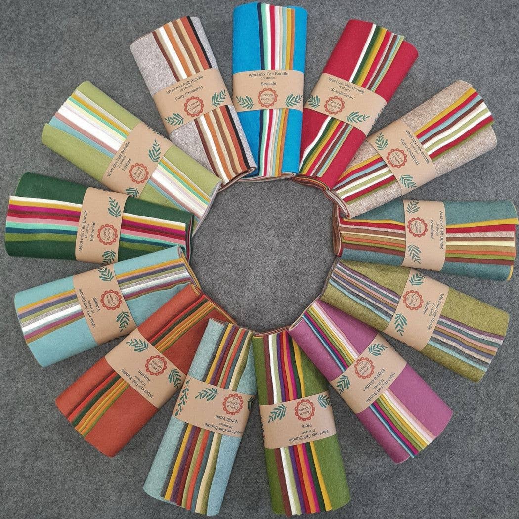 Felt Bundle of 10 Sheets - 10 themes