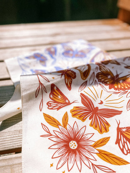 Bandana: Golden Hour Butterfly; Blue, Red
