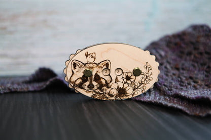 Raccoon with Bird in Forest Knitting and Crochet Row Counter