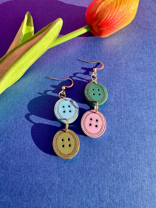 Button Earrings