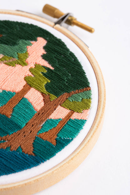 Forest Walk Mini Embroidery Kit | Beginner Craft Kit