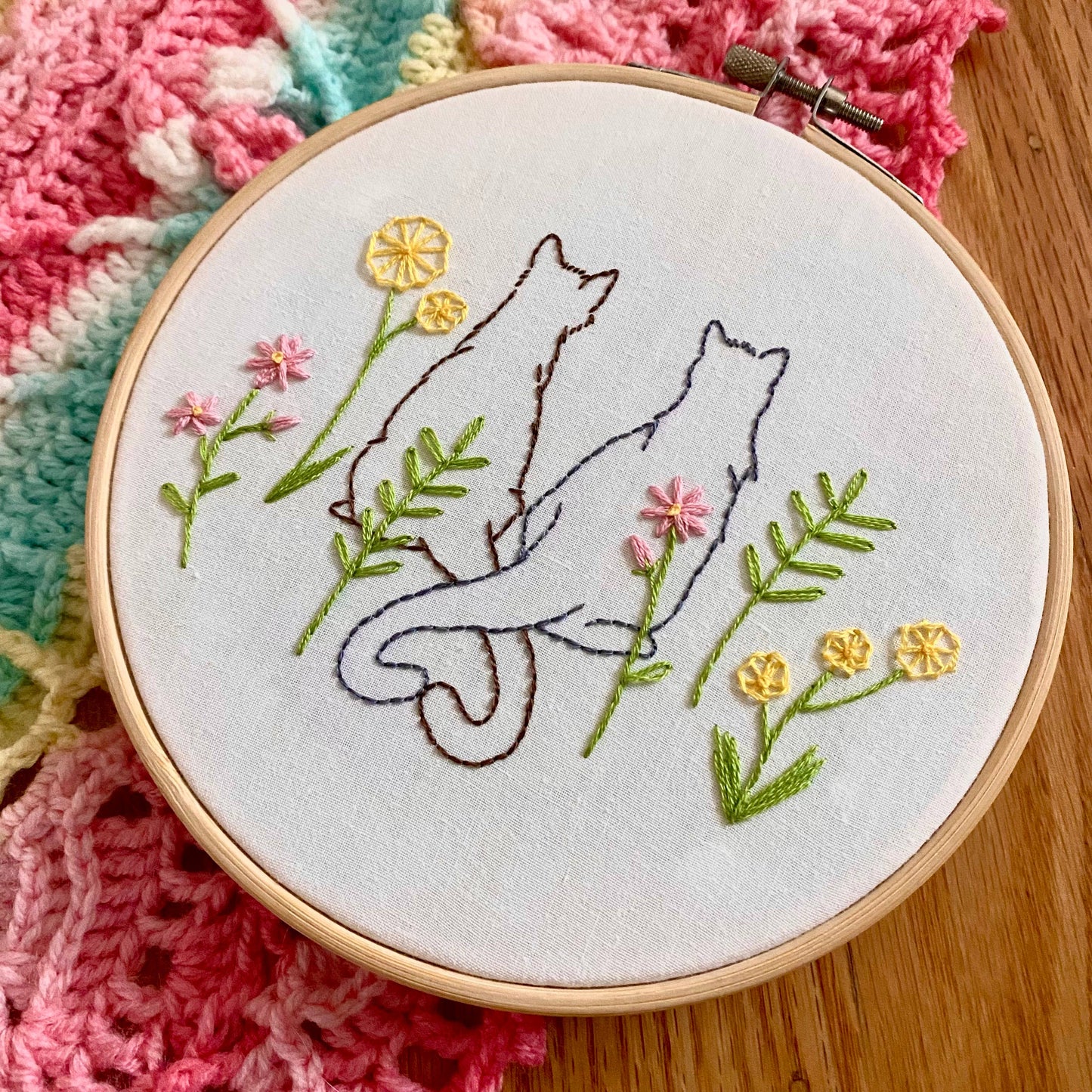 Purr of Heart Cat Craft DIY Embroidery Kit
