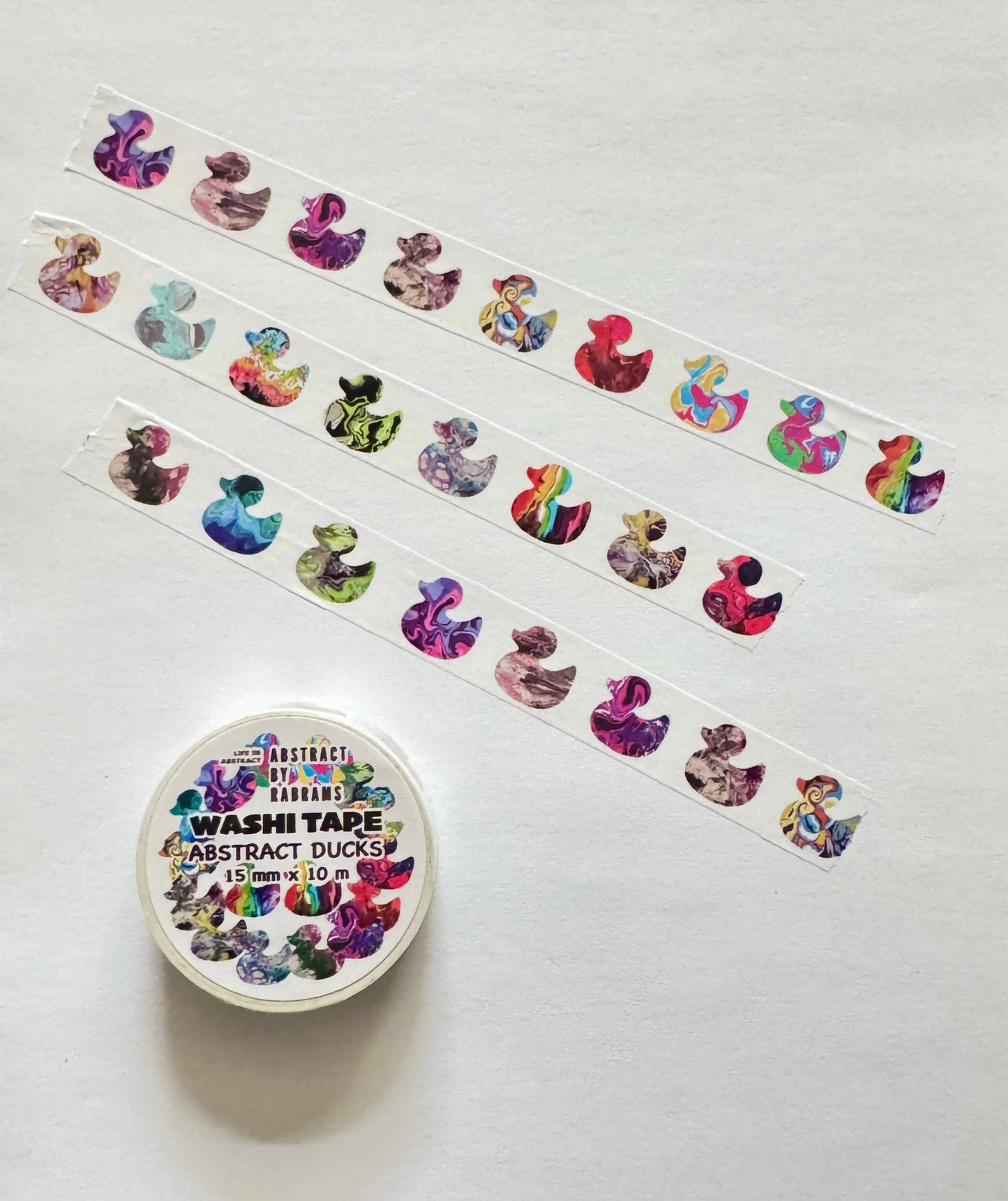 Abstract Rainbow Ducks Washi Tape