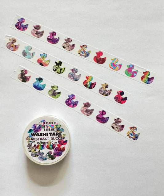 Abstract Rainbow Ducks Washi Tape