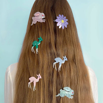 Blue Deer Hair Clip