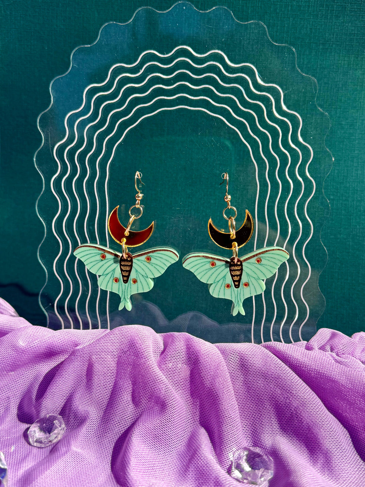 Lunar Moth Earrings