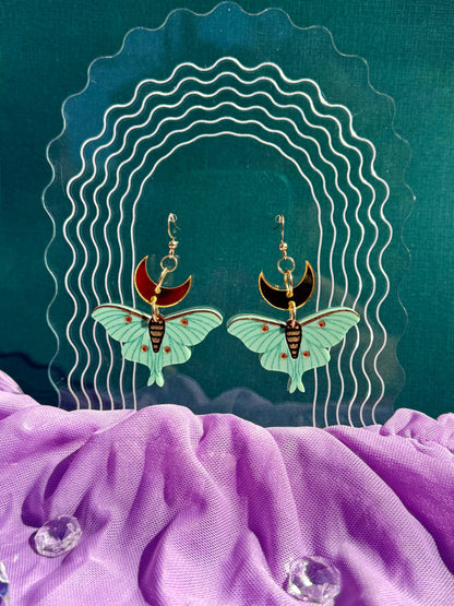 Lunar Moth Earrings