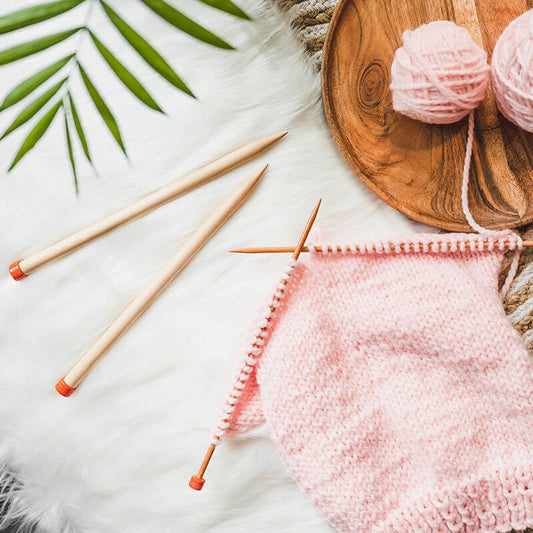 KnitPro Basix Beech 10in Single Point Needles