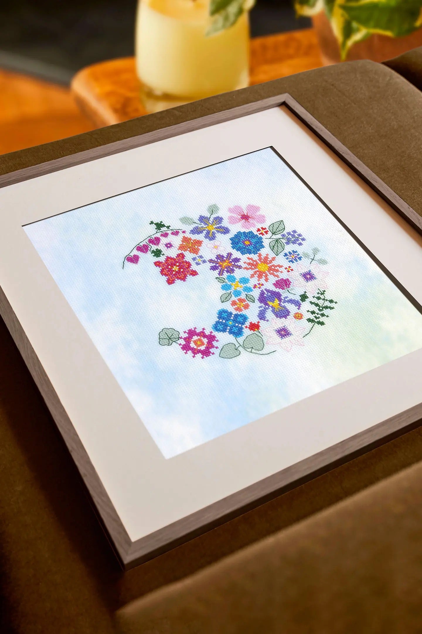 Floral Moon DMC Cross-stitch Kit
