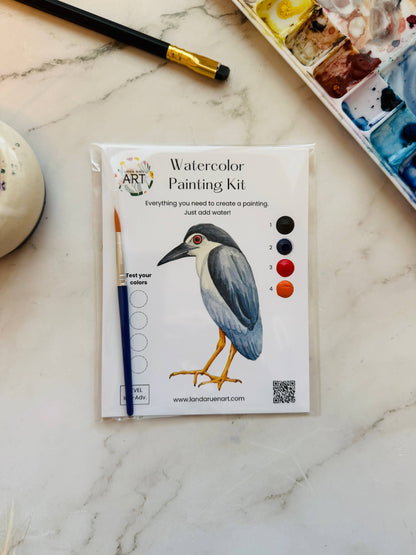 Night Heron Watercolor Kit