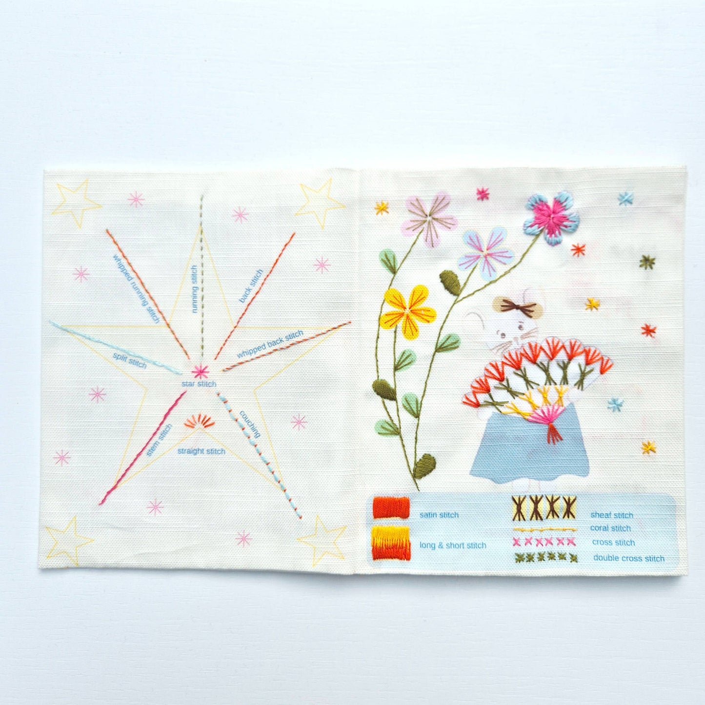 Mouse Embroidery Sampler Book