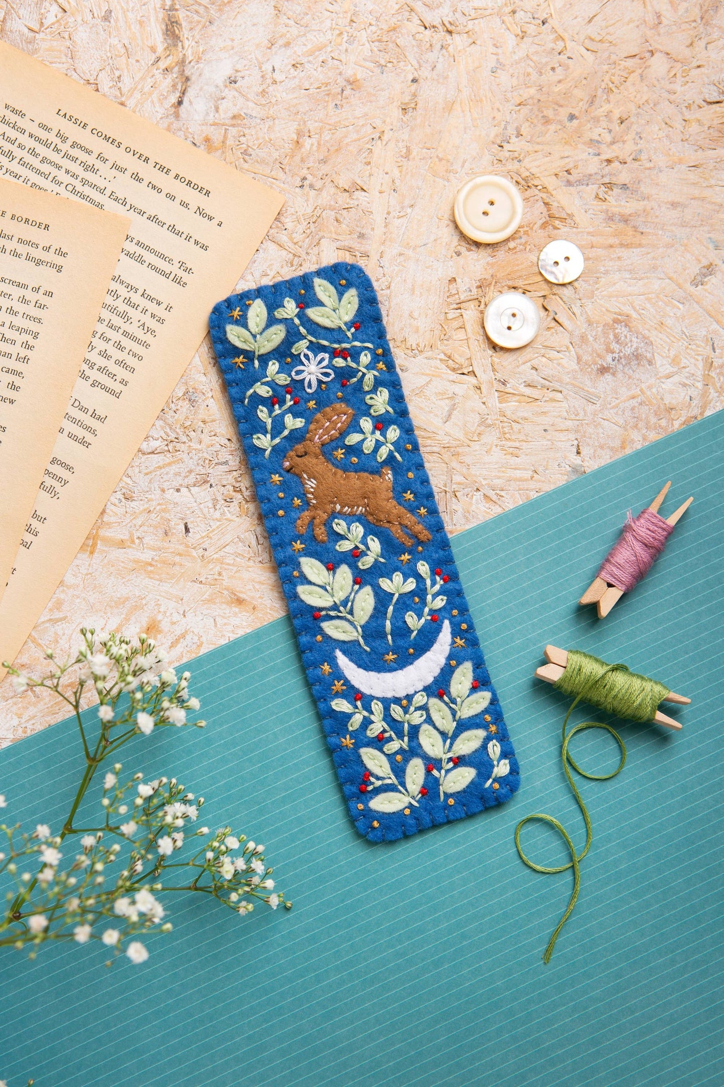 Hare Bookmark Felt Craft Kit | Beginner Craft Kit for Adults
