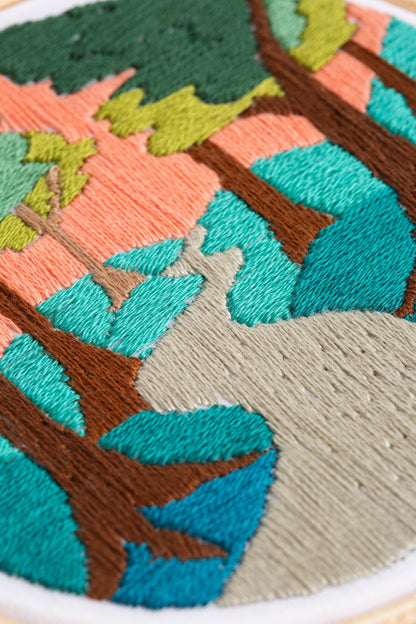Forest Walk Mini Embroidery Kit | Beginner Craft Kit