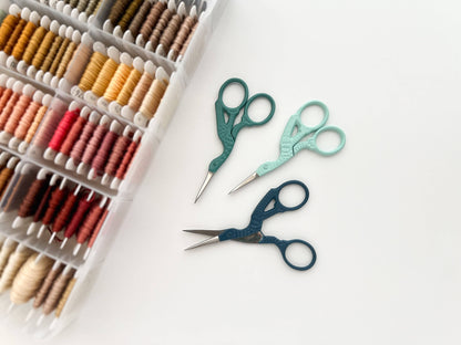 Bird scissors, small sewing scissors, stork scissors