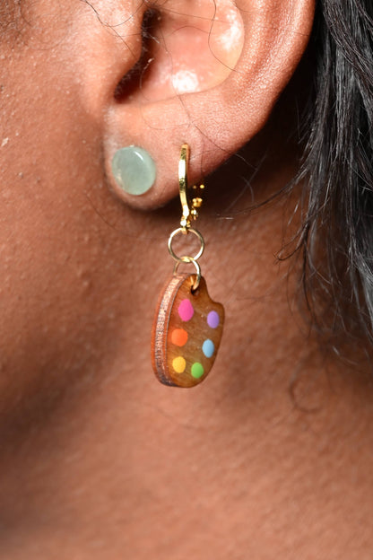 Mini Paint Palette Earrings