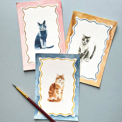 Antiquaria Mini Watercolor Painting Kit: Cats