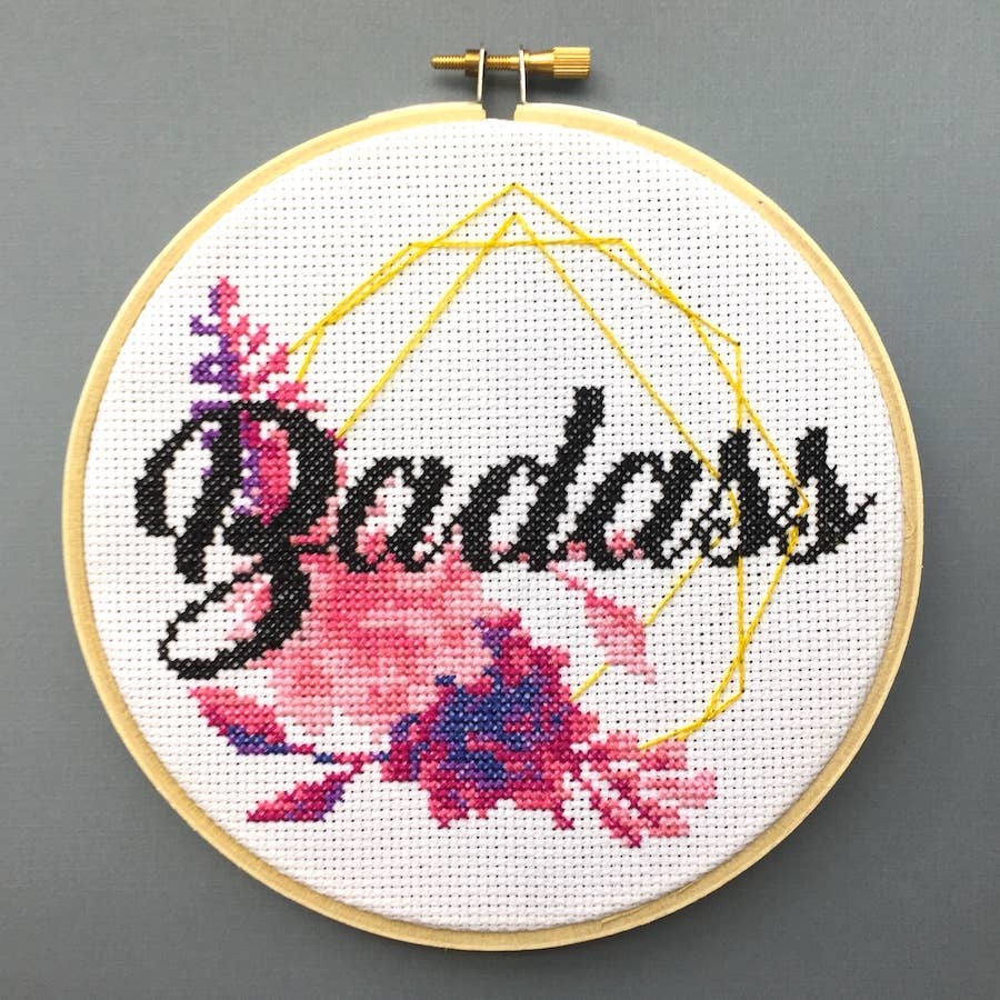 Badass Counted Cross Stitch diy kit