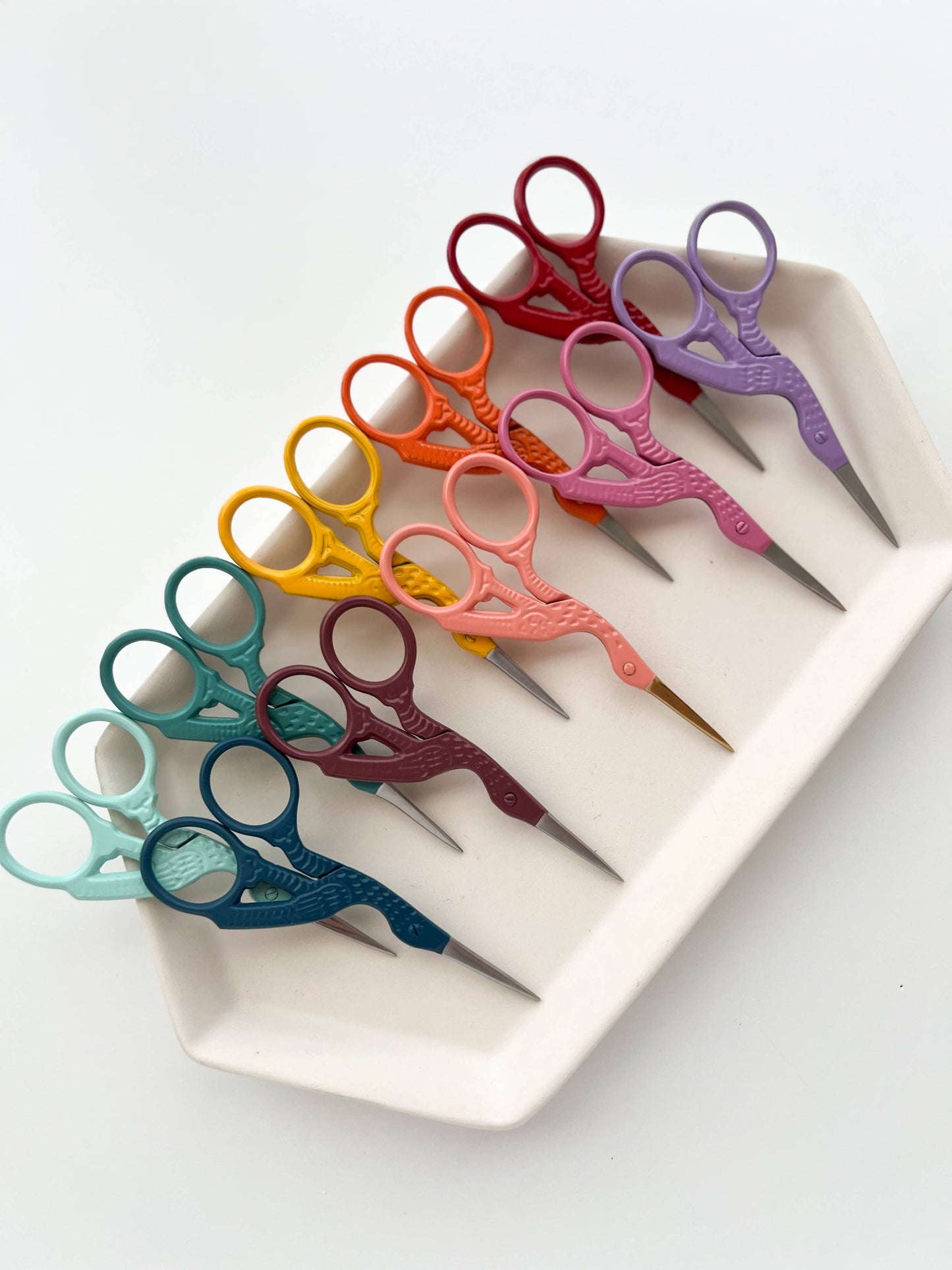 Bird scissors, small sewing scissors, stork scissors