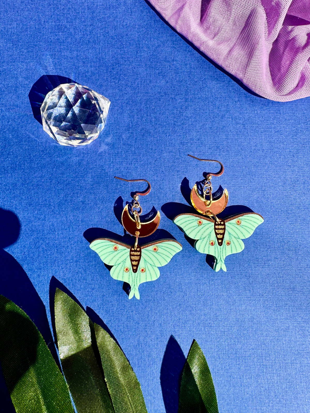 Lunar Moth Earrings