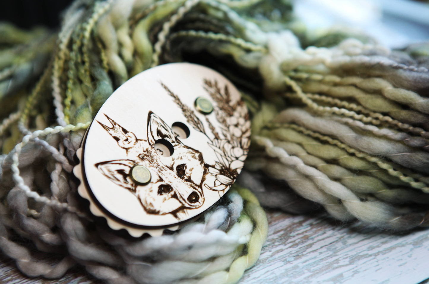 Fox with Squirrel in Forest Knitting and Crochet Row Counter