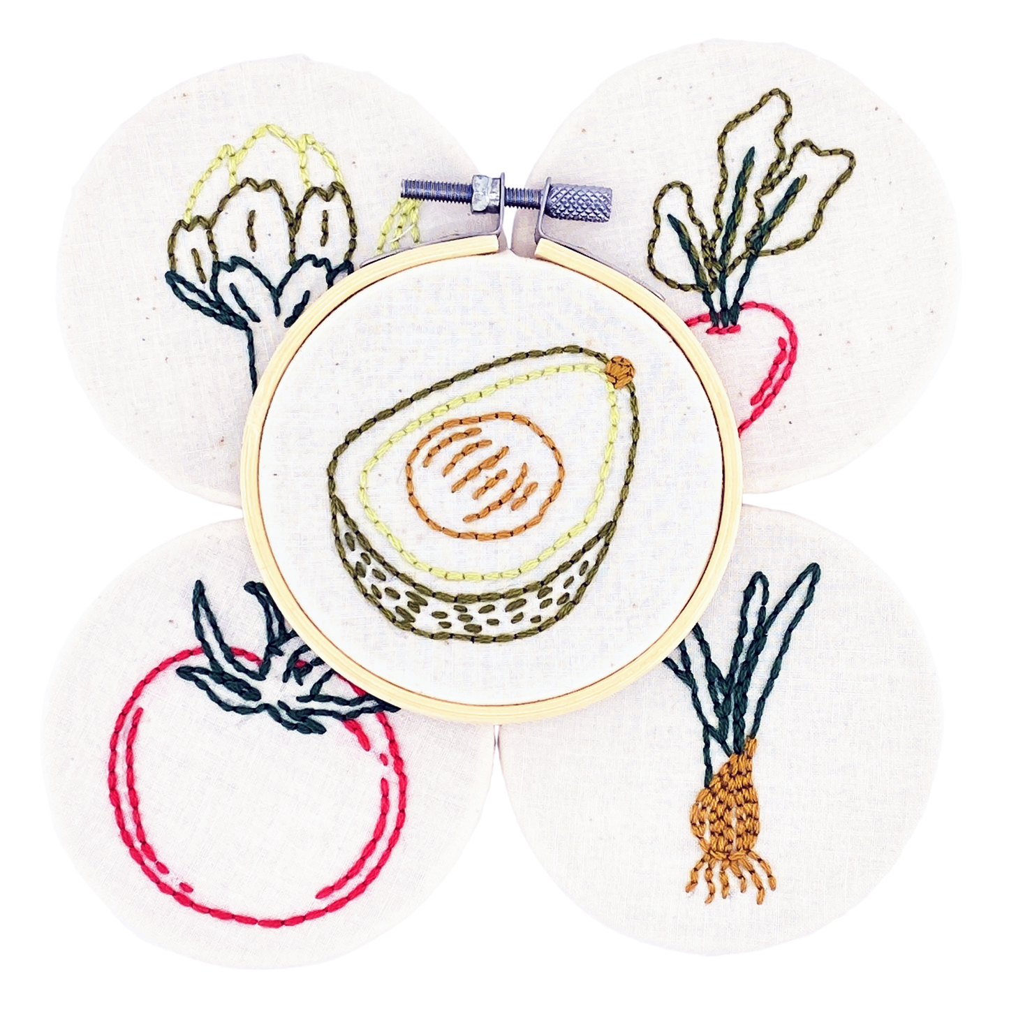 Vegging Out Mini Embroidery Kit