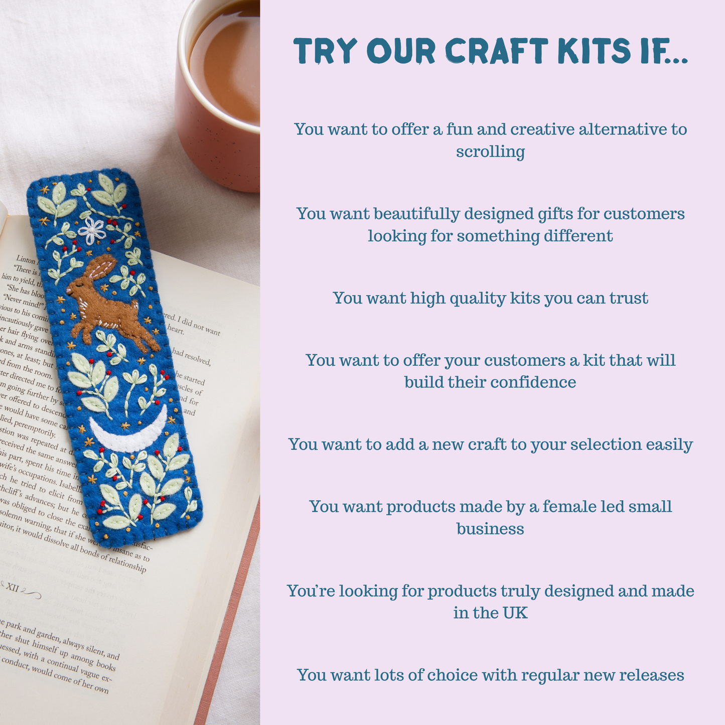 Owl Bookmark Felt Craft Kit | Beginner Craft Kit for Adults