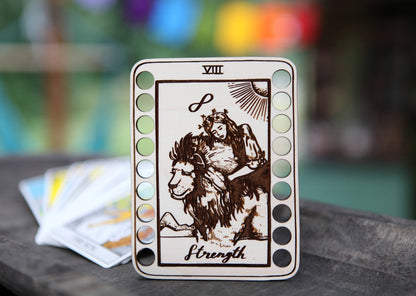 Death Tarot Card Embroidery Floss Holder