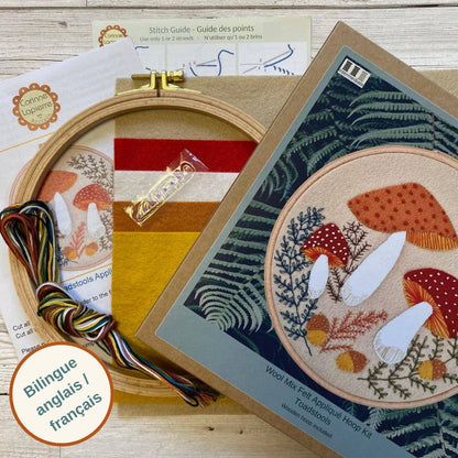 Toadstool Appliqué Hoop Craft Kit