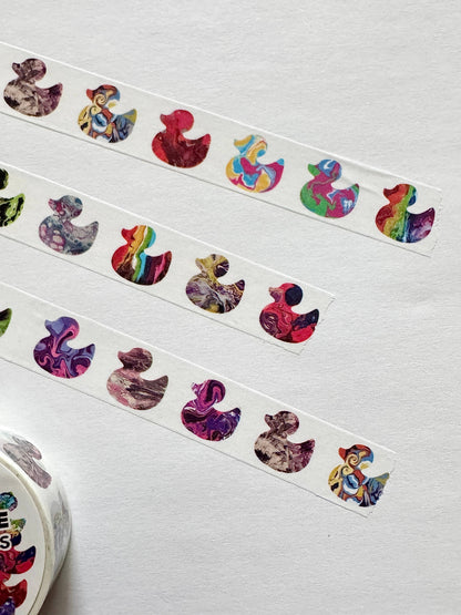 Abstract Rainbow Ducks Washi Tape