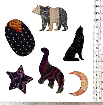 Iron-on Kantha Patches - Medium
