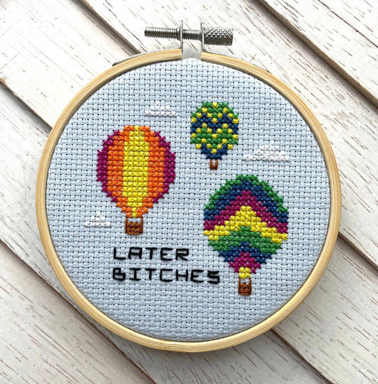 Hot Air Balloon Counted Cross Stitch Kit