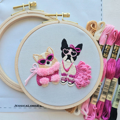 Pawty Time Embroidery Kit
