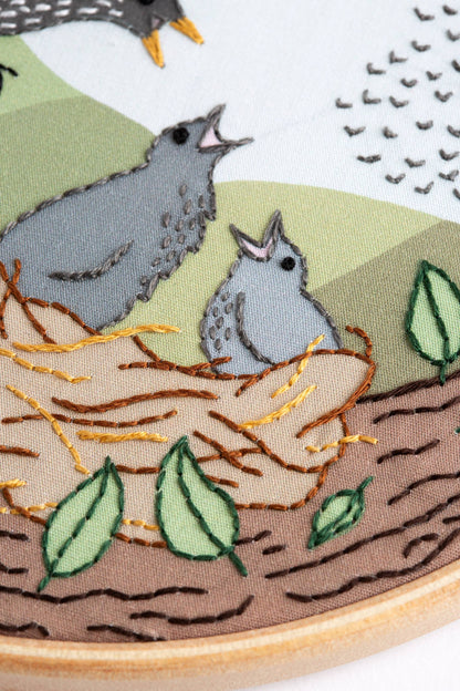 Starling Song Embroidery Kit | Beginner Craft Kit