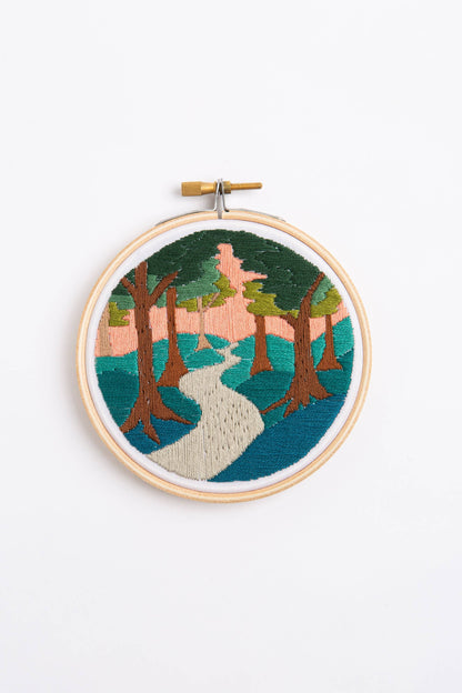 Forest Walk Mini Embroidery Kit | Beginner Craft Kit