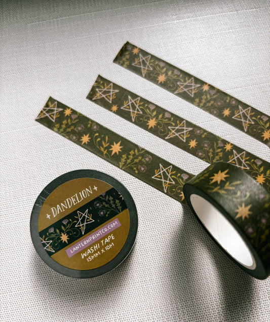 Washi Tape: Dandelion Botanical