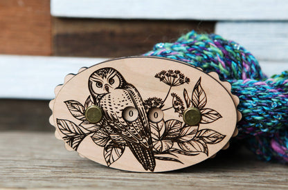 Owl Cherry Wood Knitting & Crochet Row Counter
