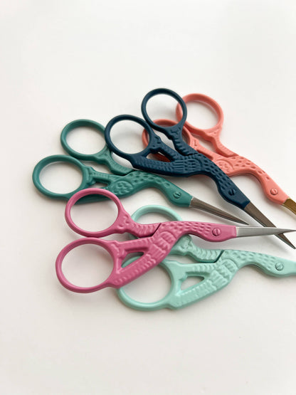 Bird scissors, small sewing scissors, stork scissors