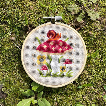 Mushrooms Counted Cross Stitch DIY KIT